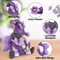 Lavender Gnomes Decor, Spring Resin Garden Gnome Decorations for Home Indoor/Outdoor Pastel Purple Spring Lavender Decorations Farmhouse Butterfly Gnome